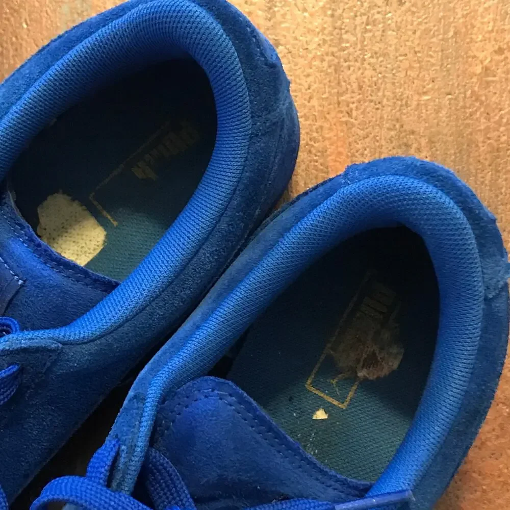 Puma Leather Suede Junior Sneakers True Blue Size 6C